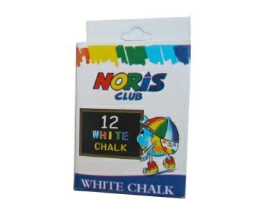Noris club gessi per lavagna bianchi, confezione 12 pezzi
