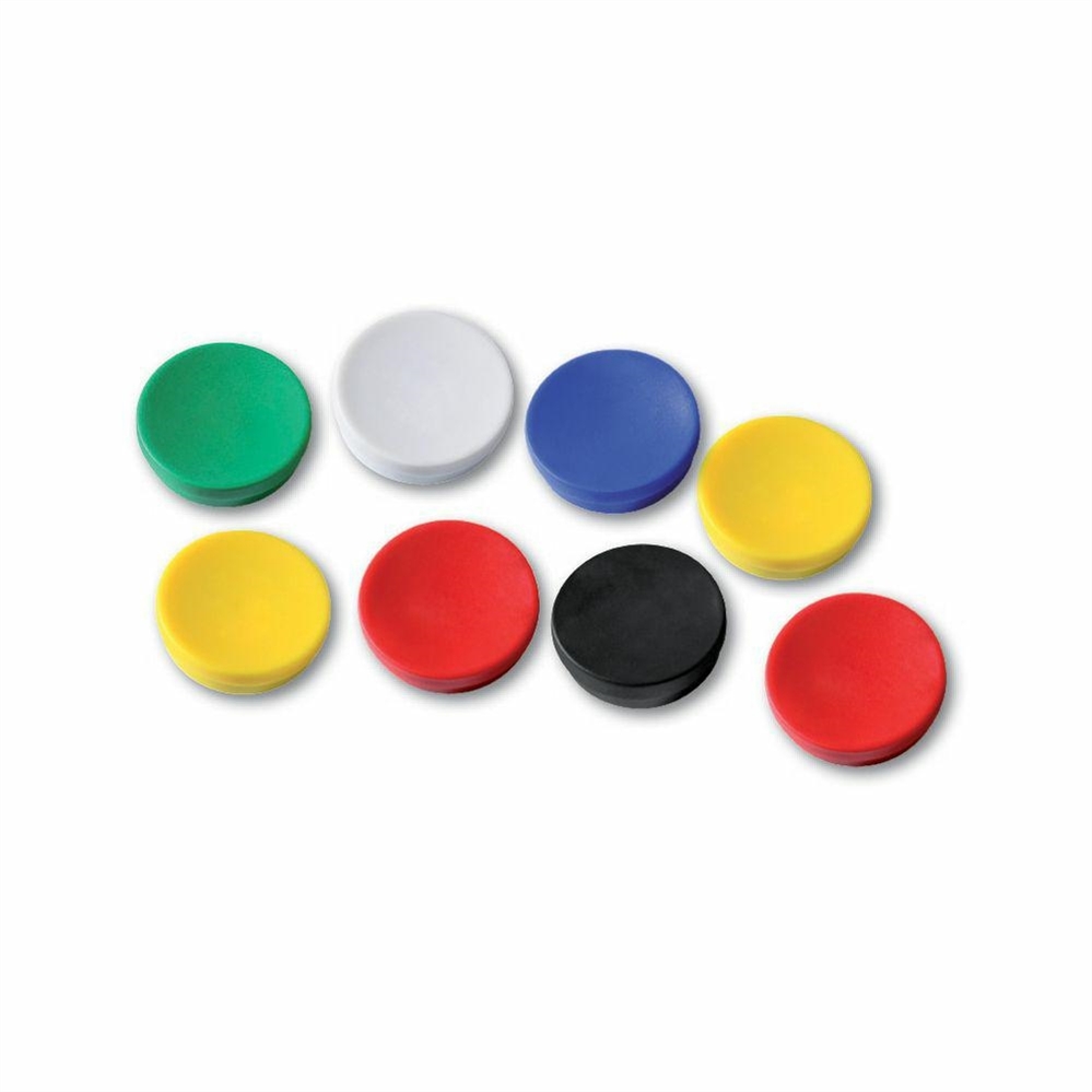 Magnete per lavagna, 25 mm, rotondo, colori assortiti
