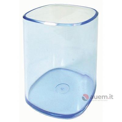 Arda classic - bicchiere portapenne trasparente azzurro