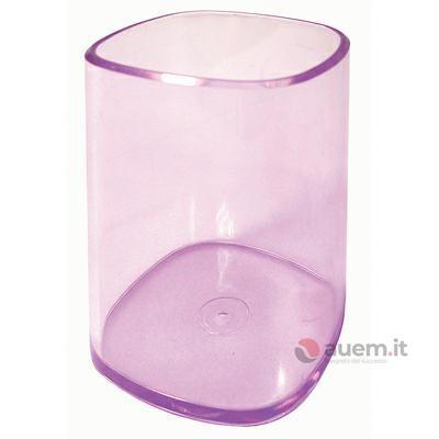 Arda classic - bicchiere portapenne trasparente viola-en