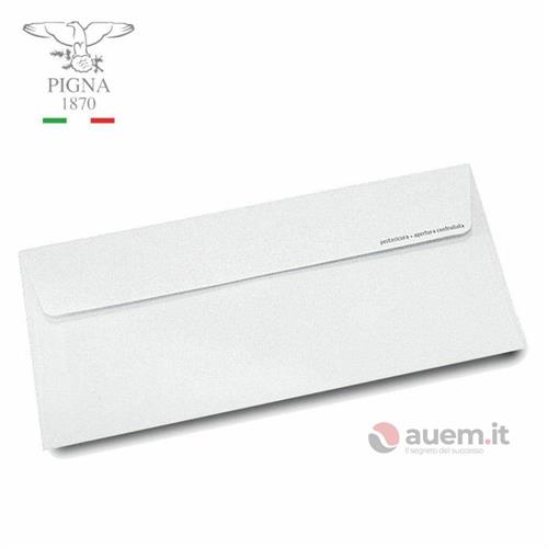 Pigna busta commerciale autoadesiva 11x23 cm, bianco (500)
