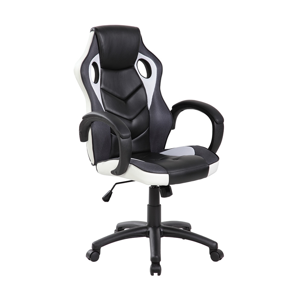Sedia gaming ergonomica girevole ed elevabile nera e bianca - Compra al  miglior prezzo 