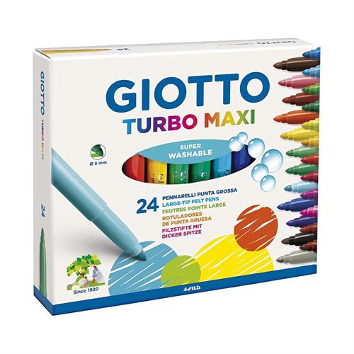 Fila Giotto Turbomaxi Pennarelli, 24 pezzi