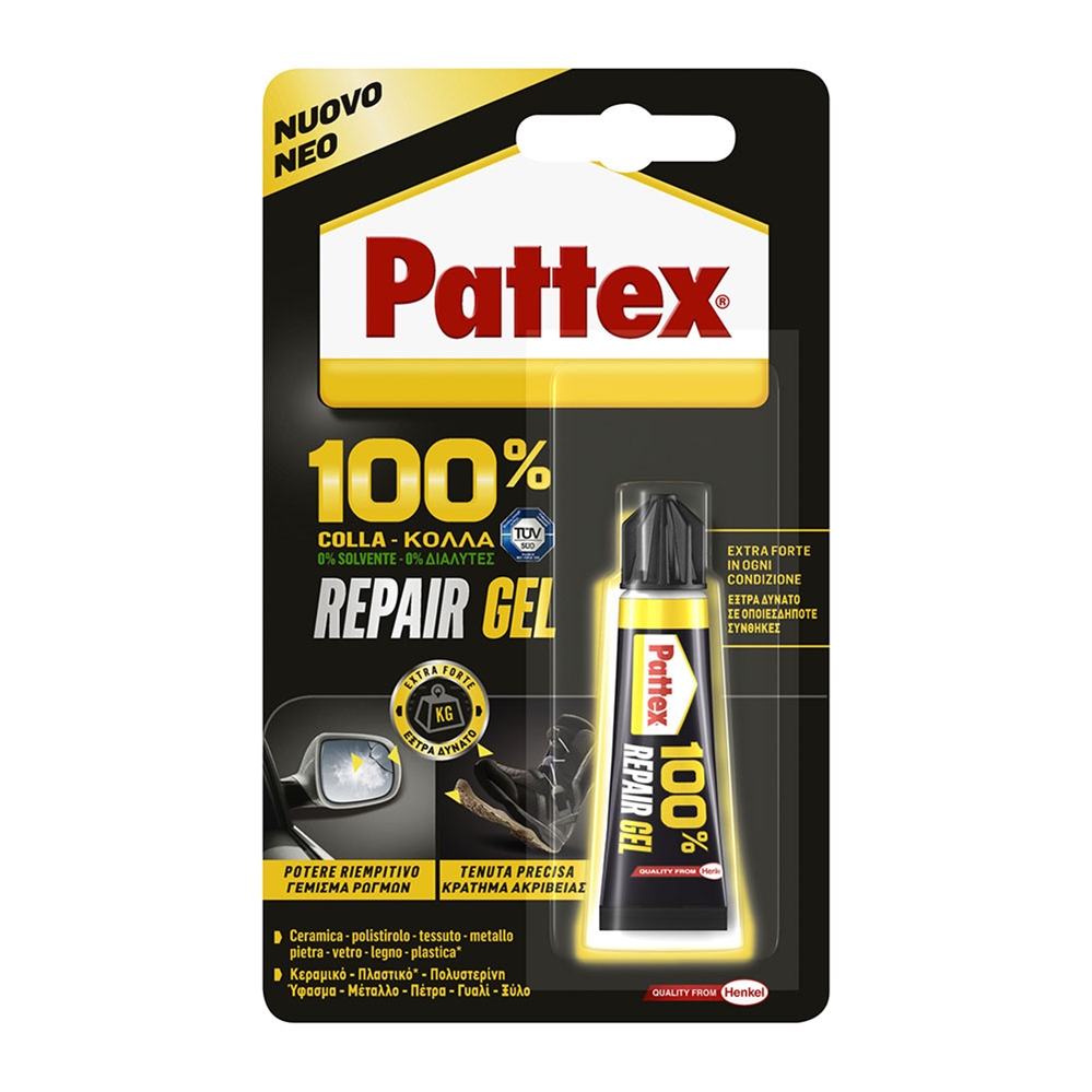 Adesivo Pattex 100% Repair Gel istantaneo ed extraforte