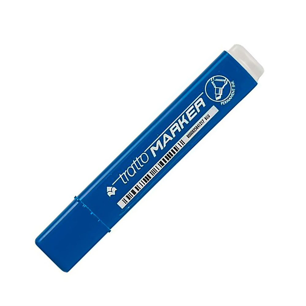 Tratto Marker pennarello permanente blu, punta scalpello - Compra al  miglior prezzo 