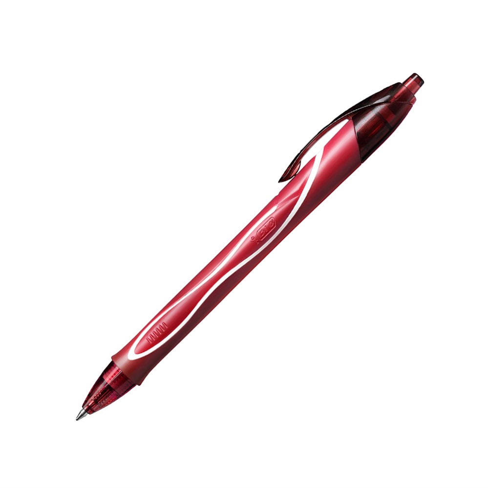 BIC Gelocity Quick Dry Penna gel a scatto punta media, rosso