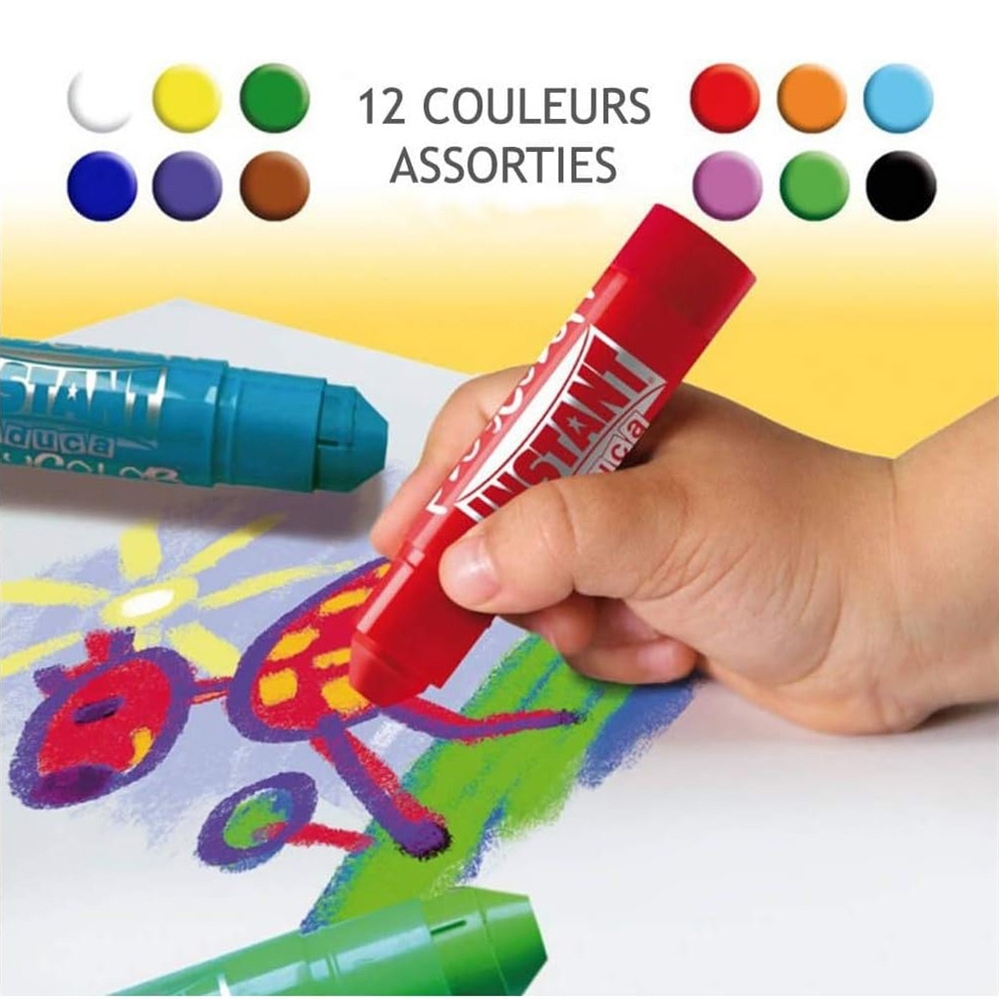 PlayColor Tempera solida Basic, colori assortiti, 12 pezzi