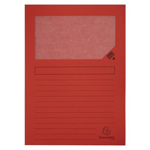 Exacompta Cartellina a L con finestra, rosso, 25 pezzi