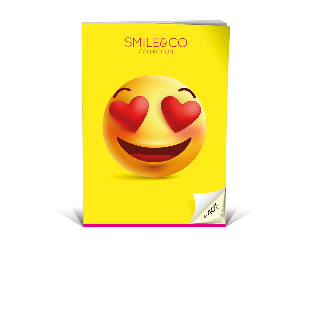 Smile&co Maxi Quaderno Colorosa a righe, 28 fogli, 80 gr