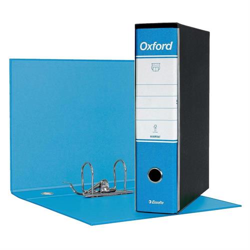 Esselte Registratore Oxford, Protocollo, Dorso 8 cm, Azzurro
